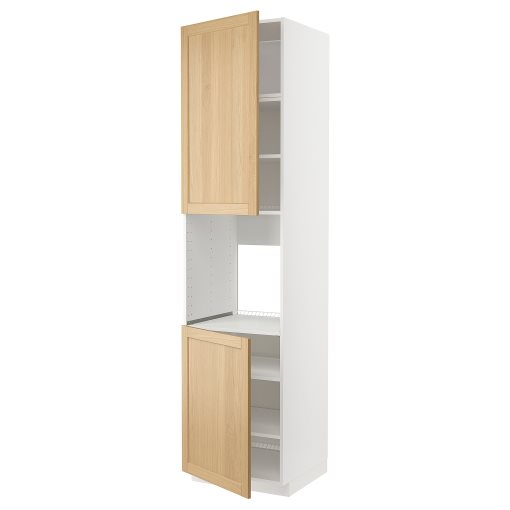 METOD, high cabinet for oven with 2 doors/shelves, 60x60x240 cm, 095.094.47