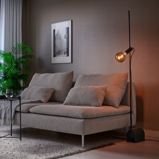 HARSLINGA/MOLNART, floor lamp with light bulb, 095.096.59