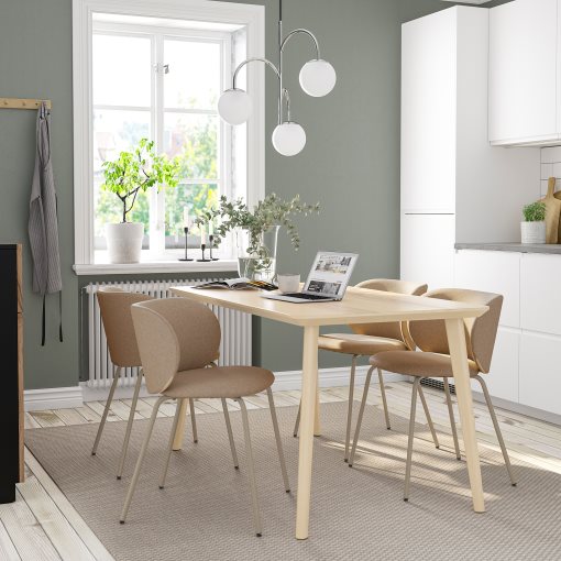 LISABO/KRYLBO, τραπέζι και 4 καρέκλες, 140 cm, 095.355.40