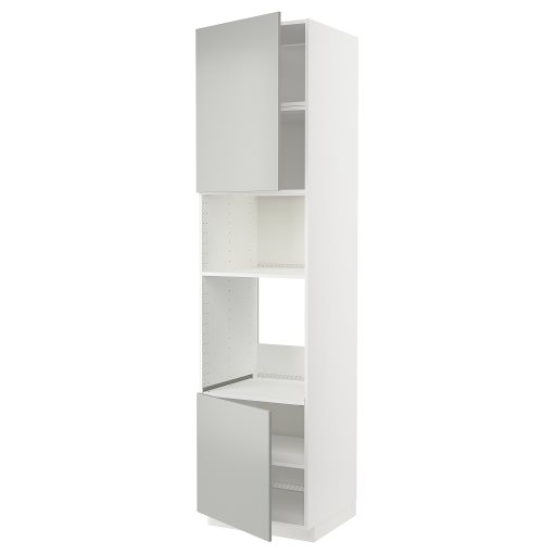 METOD, high cabinet for oven/microwave with 2 doors/shelves, 60x60x240 cm, 095.385.72