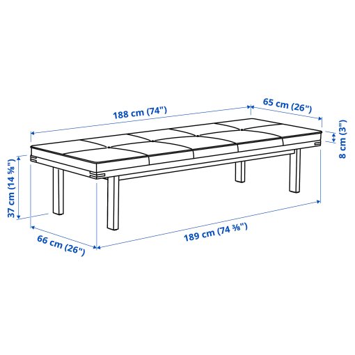 STOCKHOLM 2025, bench with pad, 095.639.53