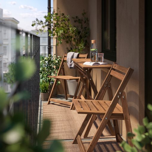 NÄMMARÖ, table and 2 chairs, folding/outdoor, 108x37 cm, 095.817.87