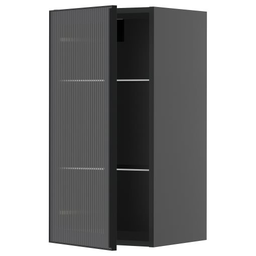 METOD, wall cabinet with shelves/glass door, 40x80 cm, 095.876.47