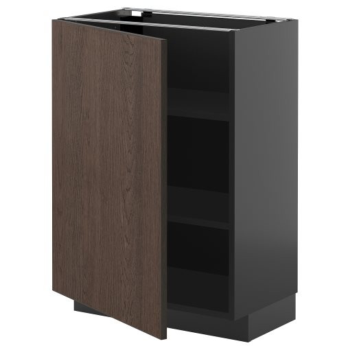 METOD, base cabinet with shelves, 60x37 cm, 095.887.98