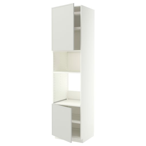 METOD, high cabinet for oven/microwave with 2 doors/shelves, 60x60x240 cm, 096.058.68