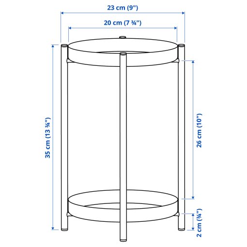 OLIVBLAD, plant stand in/outdoor, 35 cm, 104.866.52