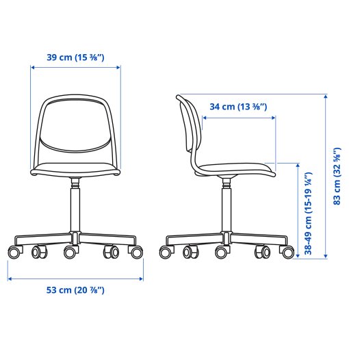 ORFJALL, παιδική καρέκλα γραφείου, 105.018.84