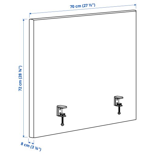 MITTZON, acoustic screen for desk, 70x72 cm, 105.282.23