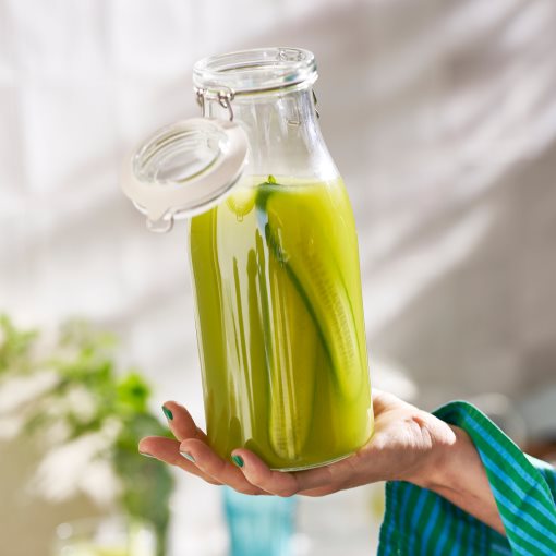 KORKEN, bottle shaped jar with lid, 1 l, 105.413.66