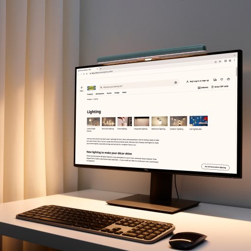 LAGERGÅNG, φωτιστικό για οθόνη με ενσωματωμένο φωτισμό LED/συμβατός με ροοστάτη, 105.424.22