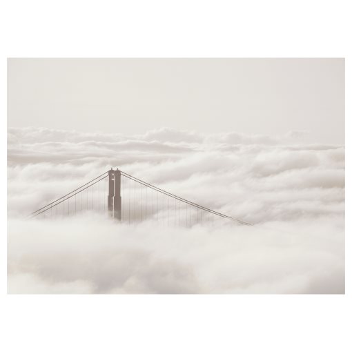 BJÖRKSTA, picture/bridge and clouds, 200x140 cm, 105.548.96