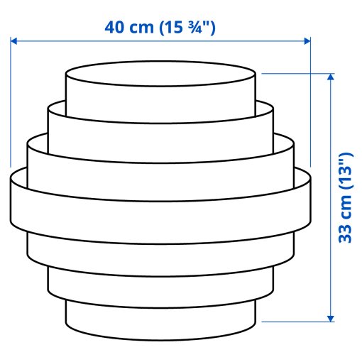 DYKARKLOCKA, καπέλο φωτιστικού οροφής, 40 cm, 105.572.44