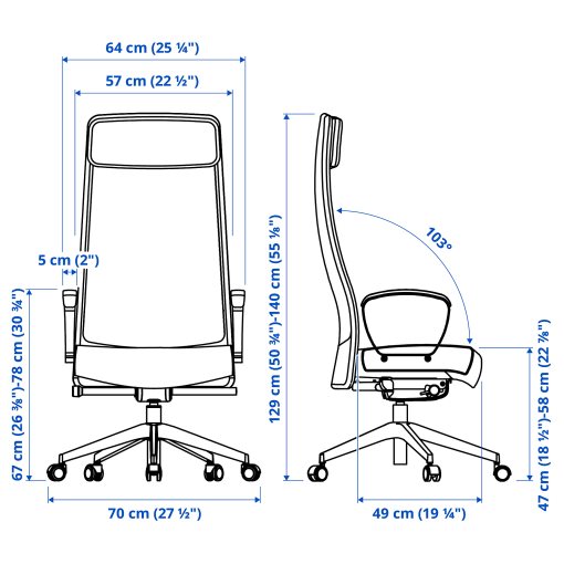 MARKUS, office chair, 57x49 cm, 105.888.01