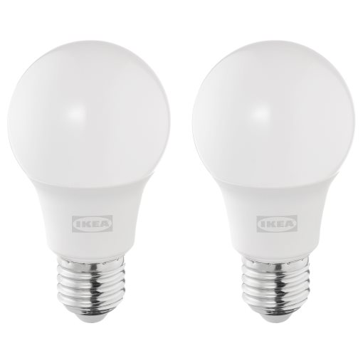 SOLHETTA, LED bulb E27 806 lumen/2 pack, 4000 K, 105.915.11