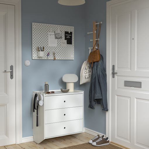 RACKNAS, συρταριέρα με 3 συρτάρια/επίτοιχη, 69x78 cm, 105.945.24