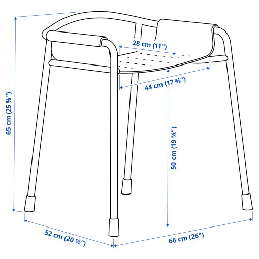 BÄSINGEN, shower chair, 105.959.67