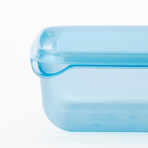 PRUTA, food container with lid/3 pack, 0.6 l, 105.971.03
