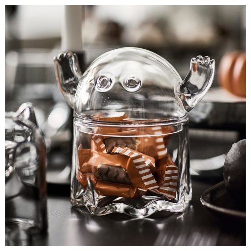 KUSTFYR, bowl with lid, 13 cm, 105.996.11