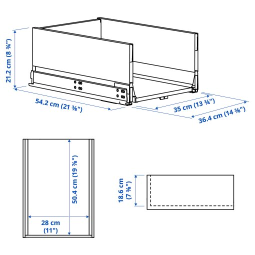 KNIVSHULT, drawer high, 40x60 cm, 106.006.57