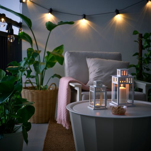 BORRBY, φαναράκι για κερί ρεσό εσωτ./εξωτ. χώρου, 20 cm, 106.088.56