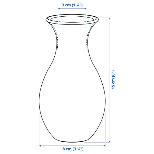 BERGKÖRSBÄR, vase, 15 cm, 106.110.43
