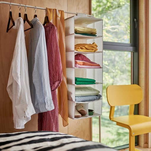 STUK, κρεμαστή θήκη αποθήκευσης με 7 χωρίσματα, 30x30x90 cm, 106.215.46