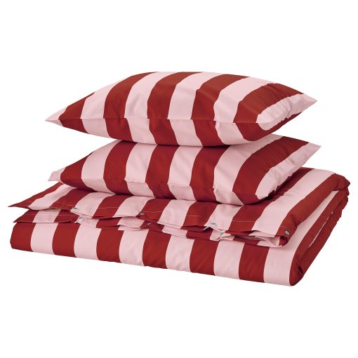 SLANHOSTMAL, duvet cover and 2 pillowcases, 240x220/50x60 cm, 106.328.61