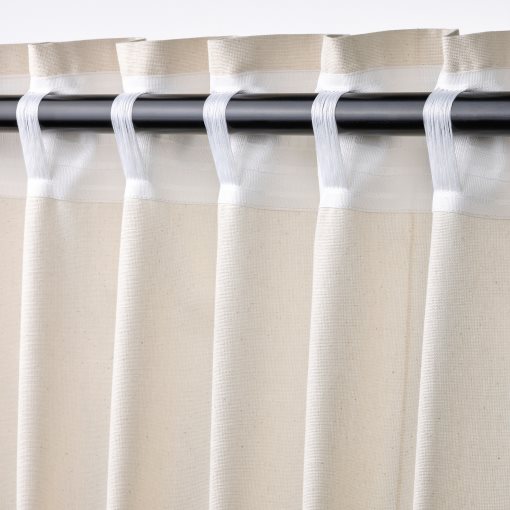 LENDA, curtains with heading tape and tie-backs/1 pair, 140x280 cm, 106.331.77