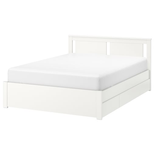 SONGESAND, bed frame with 2 storage boxes, 140X200 cm, 192.412.07