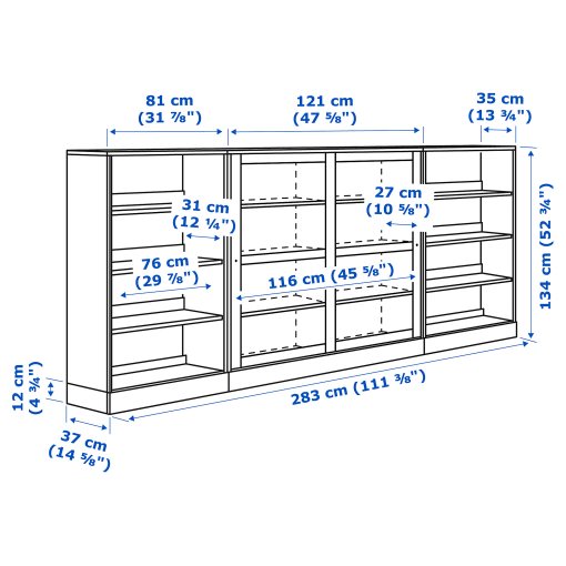 HAVSTA, storage combination with sliding glass doors, 192.660.33
