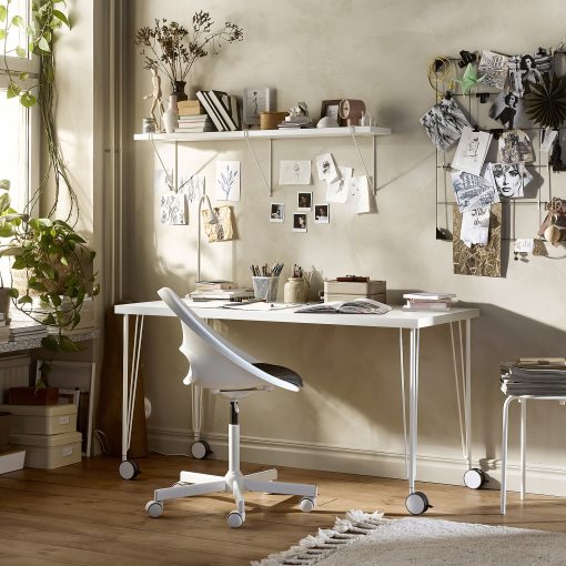 LAGKAPTEN/KRILLE, desk, 140x60 cm, 194.171.74
