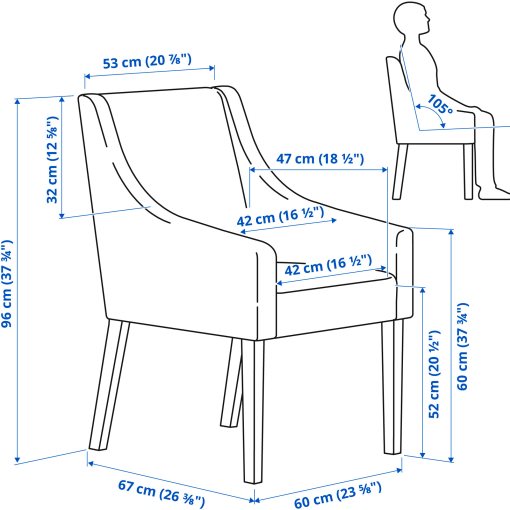 INGATORP/SAKARIAS, τραπέζι και 4 καρέκλες, 110/155 cm, 194.289.93