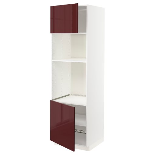 METOD, high cabinet for oven/microwave with 2 doors/shelves, 60x60x200 cm, 194.551.42