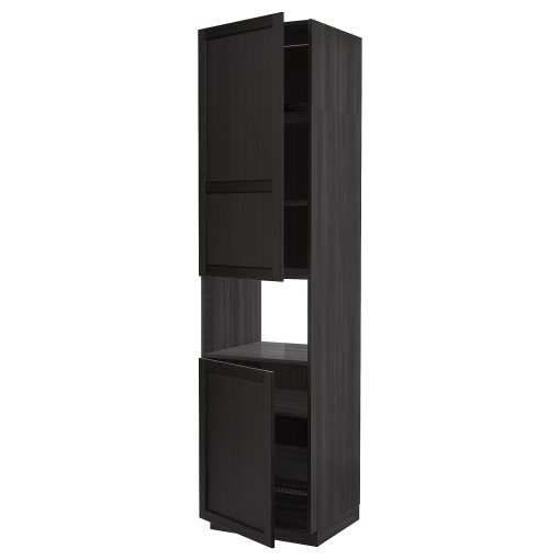 METOD, high cabinet for microwave with 2 doors/shelves, 60x60x240 cm, 194.572.21