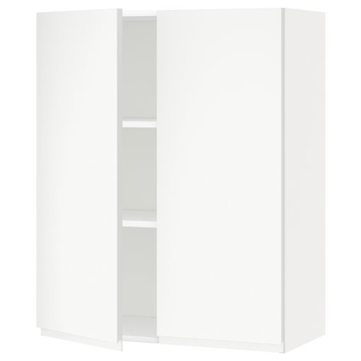 METOD, ντουλάπι τοίχου με ράφια/2 πόρτες, 80x100 cm, 194.613.79