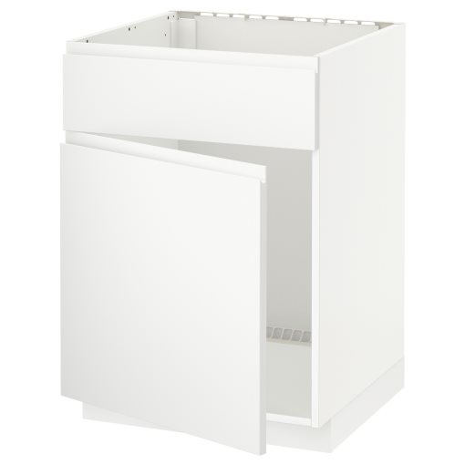 METOD, base cabinet for sink with door/front, 60x60 cm, 194.672.58