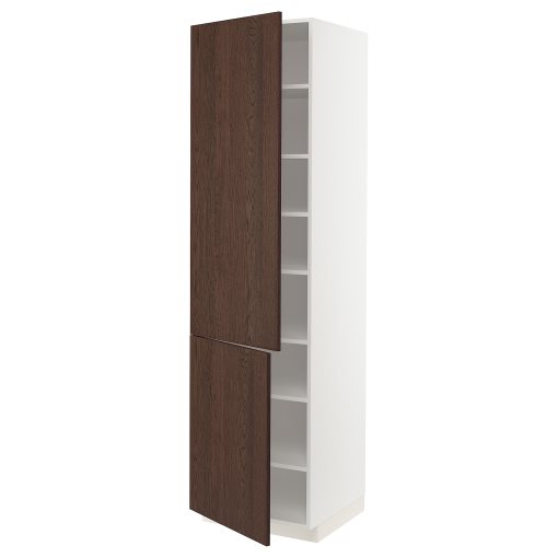 METOD, ψηλό ντουλάπι με ράφια/2 πόρτες, 60x60x220 cm, 194.680.93