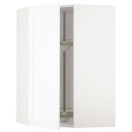 METOD, corner wall cabinet with carousel, 68x100 cm, 194.736.07