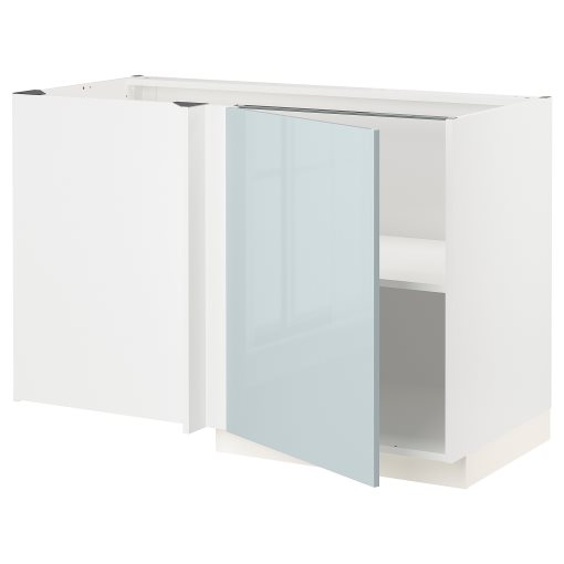 METOD, corner base cabinet with shelf, 128x68 cm, 194.795.86