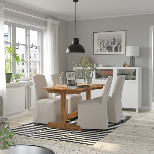 NACKANAS/BERGMUND, τραπέζι και 4 καρέκλες, 140 cm, 194.818.29