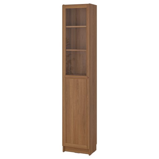 BILLY/OXBERG, bookcase with panel/glass door, 40x30x202 cm, 194.833.38