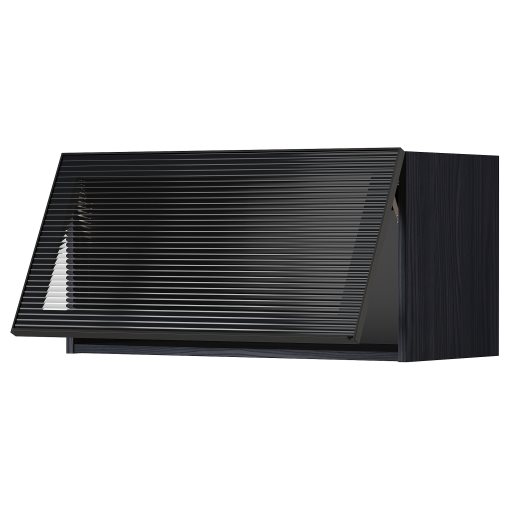 METOD, wall cabinet horizontal/glass door with push-open, 80x40 cm, 194.907.39