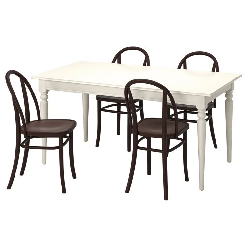 INGATORP/SKOGSBO, table and 4 chairs, 155/215 cm, 195.150.99