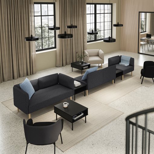 LILLEHEM, 5-seat modular sofa with side table, 195.697.42