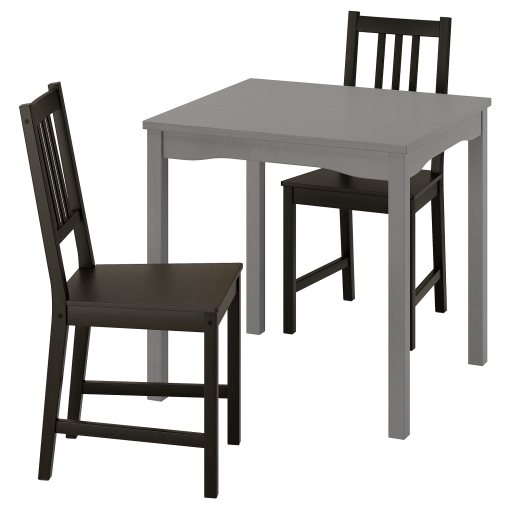 HAUGA/STEFAN, table and 2 chairs, 74x74 cm, 195.749.13