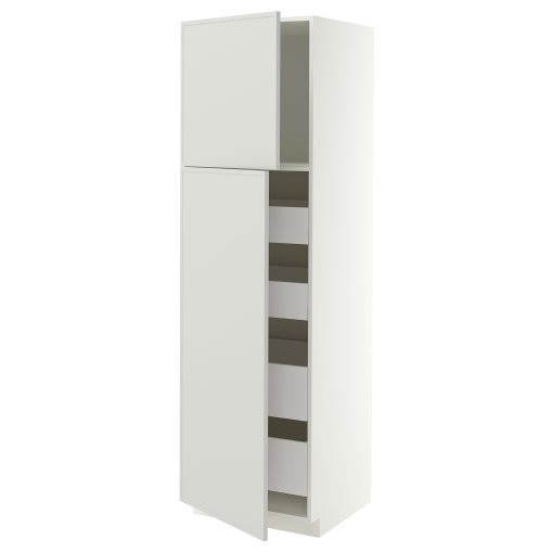 METOD, high cabinet with 2 doors/4 drawers, 60x60x200 cm, 196.059.62