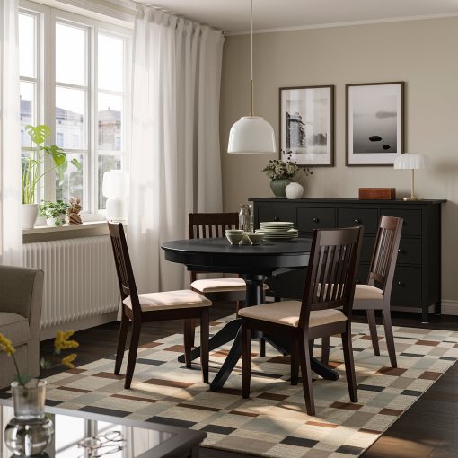 ROSENTORP/NÄSIN, table and 4 chairs, 110/155 cm, 196.101.24