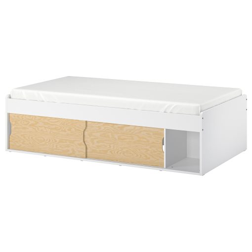 KLIPPUGGLA, bed frame with storage, 90x200 cm, 196.273.46