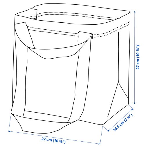 BRATTBY, τσάντα, 0.2 l 27x27 cm, 201.036.48