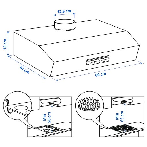 LAGAN, wall mounted extractor hood, 203.889.67